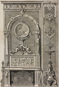 Lareira, de Jean Berain (1640-1711), gravura de Scotin Aine de L