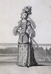 Fantasias de ballet feminino, gravadas por Jean Berain, o Ancião (1637-1711), França