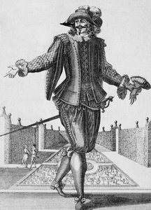 Ator sério, figurino de palco, gravura de Jean Berain o Ancião (1637-1711), França