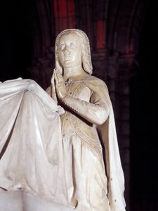 Orant of the tomb of Anne of Brittany (1477-1514) e Louis XII. Escultura de John Juste I (1485-1549) de Jean I Juste