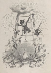 Ilustração em Jérôme Paturot, de Louis Reybaud, Paris, 1846, ca. 1846. de Jean Ignace Isidore Gérard
