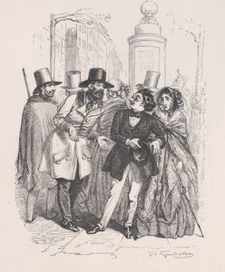 Poderia culpar-te por três anos se deixasses cair o chapéu deles. do Little M..., 1843. de Jean Ignace Isidore Gérard