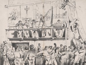 Zing! Zing! Boom Boom Boom!!! The Show of the Grrrreat Political Tumblers, agosto de 1833. de Jean Ignace Isidore Gérard