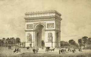 LArc de Triunfo, Paris, gravado por Auguste Bry