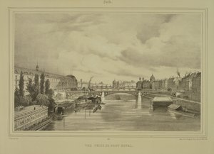 Vista da Pont Royal, publicada por Auguste Bry