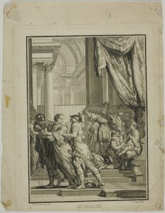 Frontispício de Athalie, Ato V, Cena VI, das Oeuvres de Racine de Jean Jacques Flipart