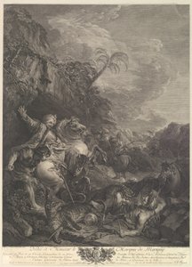 La Chasse au Tigre A perseguição ao tigre, século XVIII. de Jean Jacques Flipart