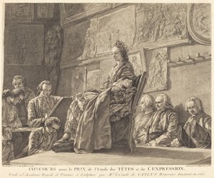 Concurso para o Prêmio para o Estudo de Cabeças e Expressão de Jean Jacques Flipart after Charles Nicolas Cochin II