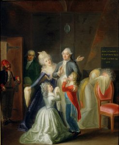 Adeus a Luís XVI por sua família no templo, 20 de janeiro de 1793