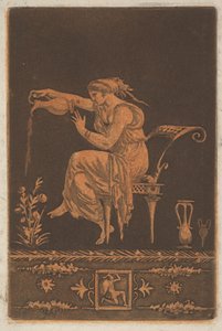 Jovem mulher envolta, sentada, regando..., ca. 1784.