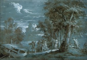 Paisagem com Cena do Télémaque de Fénelon, 1780.