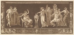 Cena de Sacrifício Antigo Sacrifício, da Coleção de Diferentes Composições Frieses e..., 1784.