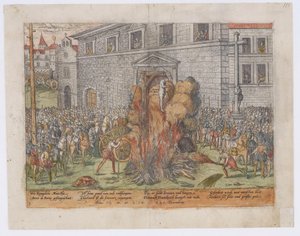 A execução de Anne du Bourg em 23 de dezembro de 1559, 1568 de Jean Jacques Perrissin