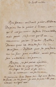 Correspondência entre Jean-Jacques Rousseau e Louise Dupin (cerca de 1754) (A05)