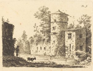 Torre antiga com moinho de água de Jean Jacques de Boissieu