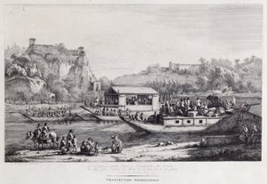 Passeio de barco no Sena, 1803 de Jean Jacques de Boissieu