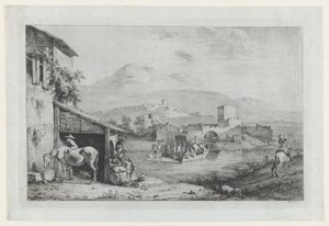 Passagem Garigliano Itália, 1793. de Jean Jacques de Boissieu