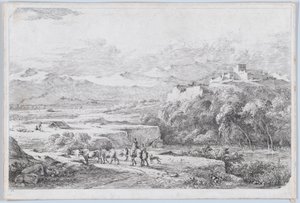 Paisagem após Van der Cabel, cerca de 1773. de Jean Jacques de Boissieu