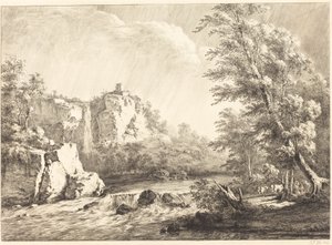 Paisagem do rio com uma tempestade passageira de Jean Jacques de Boissieu