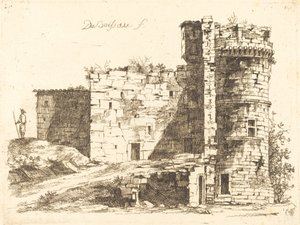 Ruínas do Chateau Saint-Chamond, Loire de Jean Jacques de Boissieu