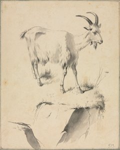 Estudo de uma cabra, década de 1700. de Jean Jacques de Boissieu