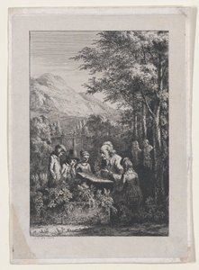 A lição de botânica, 1804. de Jean Jacques de Boissieu