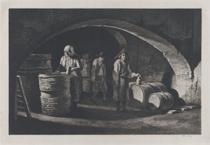The Coopers, reprodução do final do século XIX do original de 1790. de Jean Jacques de Boissieu