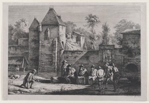 O antigo portão de Vaise, Lyon, 1803.