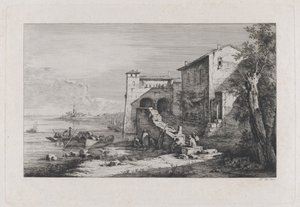 Vista da antiga alfândega em Roma, 1807.