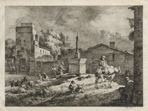 Vista de Saint-Andeol, 1774. de Jean Jacques de Boissieu