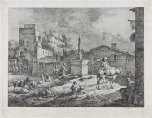 Vista de Saint-Andéol, 1774. de Jean Jacques de Boissieu