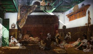 Interior de um harém em Marrocos de Jean Joseph Benjamin Constant