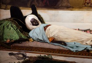 Le jour des funerailles - Cena de Marrocos (pormenor) de Jean Joseph Benjamin Constant