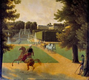 O passeio no parque de Saint Cloud Painting de Joseph Bidault (1758-1846) 1808 Paris, Musee Marmottan