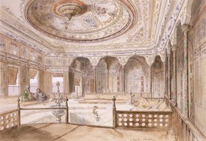 Um interior de um palácio em Uyne,