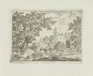 Castelo em uma paisagem