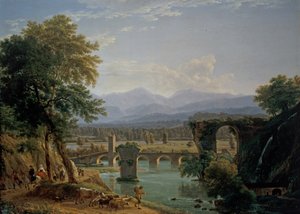 A ponte augustana sobre o rio Nera, perto da cidade de Narni
