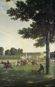 O espaço aberto na frente do Grand Trianon, 1810