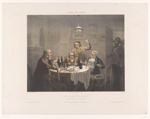 A polícia interrompe uma empresa de homens que bebem
Les perturbateurs / The Disturbers / Die Polizeistunde (título sobre o objecto)
Museu das gargalhadas (título da série)
Le musée des rieurs (título da série sobre o objecto) de Jean Julien Jacott