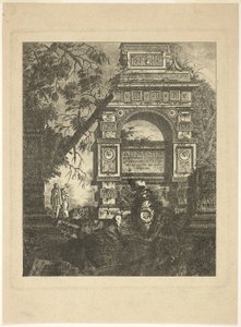 Frontispício, prato um de Vasi Invention de Jean Laurent Legeay
