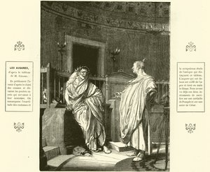 Dois Augures, sacerdotes da Roma antiga (gravura)