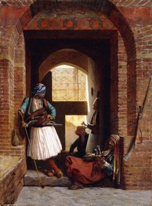 Guarda-costas de Arnaut no Cairo, 1861 de Jean Leon Gerome