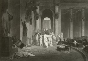 Morte de Júlio César, 44 aC de Jean Leon Gerome