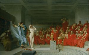 Phryne antes do areópago de Jean Leon Gerome