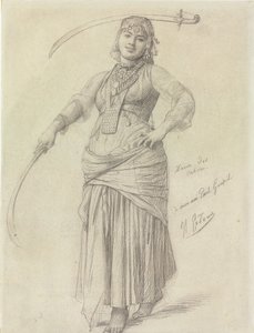 Saber Dance (lápis no papel) de Jean Leon Gerome