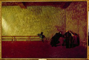 Os conspiradores. Reunião privada entre três homens preparando um enredo. Pintura de Jean Leon Gerome (1824-1904) de Jean Leon Gerome