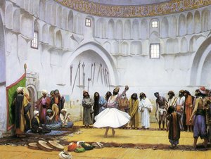 Dervixes rodopiantes, c.1895 (óleo sobre tela) de Jean Leon Gerome
