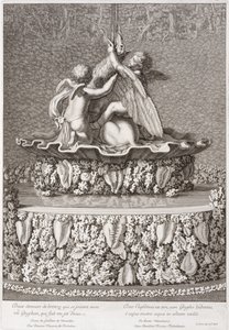 Fonte com dois cupidos brincando com um grifo, de Benoit Massou, em Versailles, 1676 de Jean Lepautre