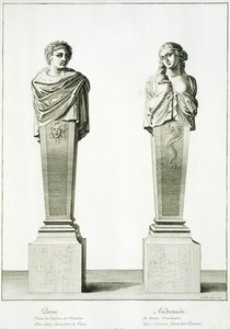 Esculturas representando Perseu e Adromeda por Louis Lerambert em Versalhes de Jean Lepautre