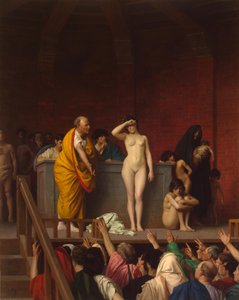 Mercado de escravos na Roma Antiga de Jean Leon Gerome
